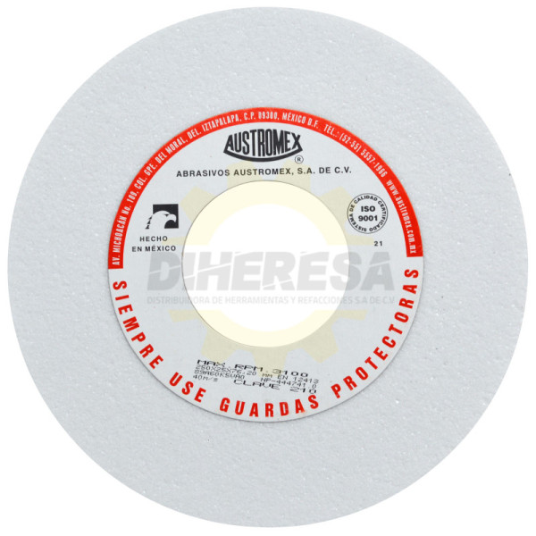 Austromex 210 Rueda blanca vitrificada para esmerilado de acero