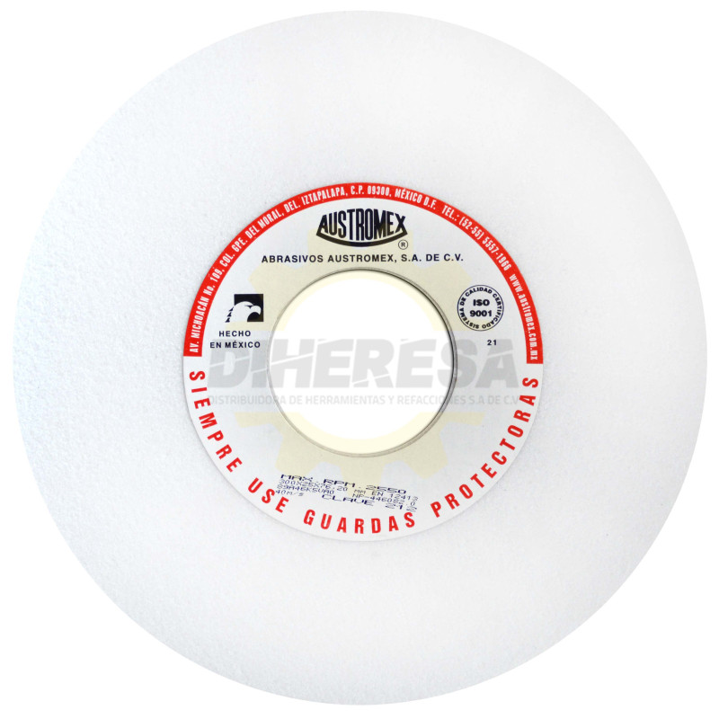 Austromex 212 Rueda blanca vitrificada para esmerilado de acero Austromex 212 Rueda blanca vitrificada para esmerilado de acero