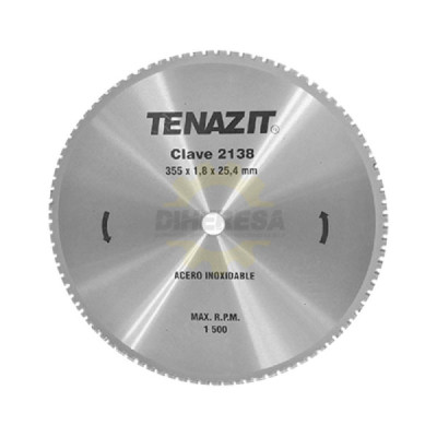 Austromex 2138 Sierra Para Acero Inoxidable 90 Dientes 355x1.8x25.4 Mm