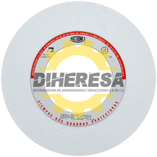Austromex 214 Rueda blanca vitrificada para esmerilado de acero