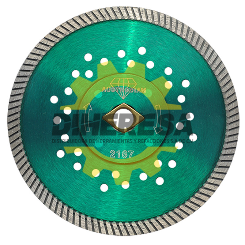 Austromex 2167 Disco de diamante verde turbo Granito Austromex 2167 Disco de diamante verde turbo Granito