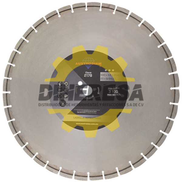 Austromex 2178 Disco de diamante negro segmentado Refractario
