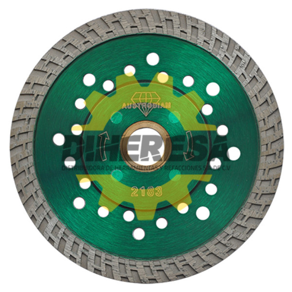 Austromex 2183 Disco de diamante verde turbo Granito