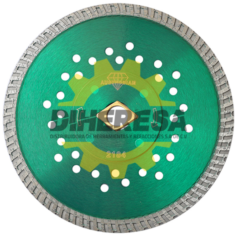 Austromex 2184 Disco de diamante verde turbo Granito Austromex 2184 Disco de diamante verde turbo Granito