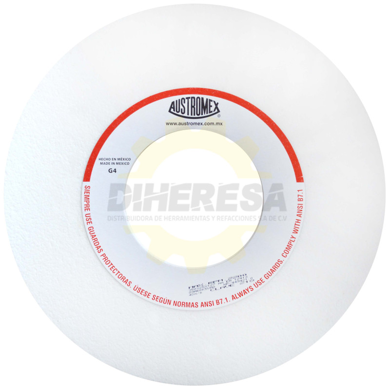 Austromex 218 Rueda blanca vitrificada para esmerilado de acero Austromex 218 Rueda blanca vitrificada para esmerilado de acero