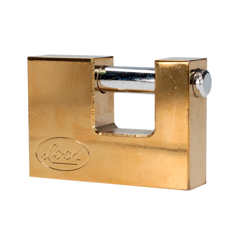 L22C70ELBB LOCK Candado de acero para cortina llave estándar 70mm latón brillante Lock | DIHERESA L22C70ELBB LOCK Candado de acero para cortina llave estándar 70mm latón brillante Lock | DIHERESA