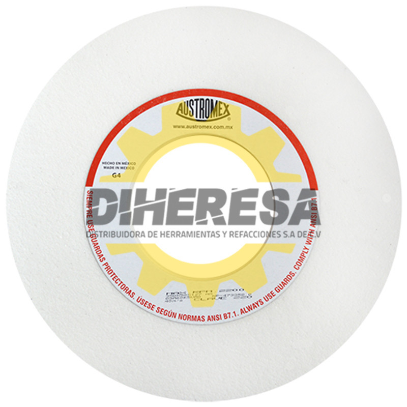 Austromex 220 Rueda blanca vitrificada para esmerilado de acero Austromex 220 Rueda blanca vitrificada para esmerilado de acero