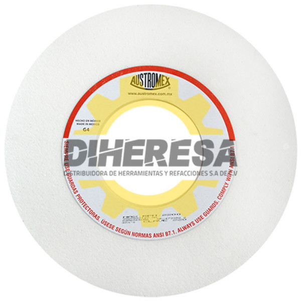 Austromex 220 Rueda blanca vitrificada para esmerilado de acero