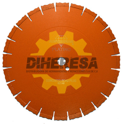Austromex 2224 Disco de diamante naranja segmentado Corte de carreteras de concreto