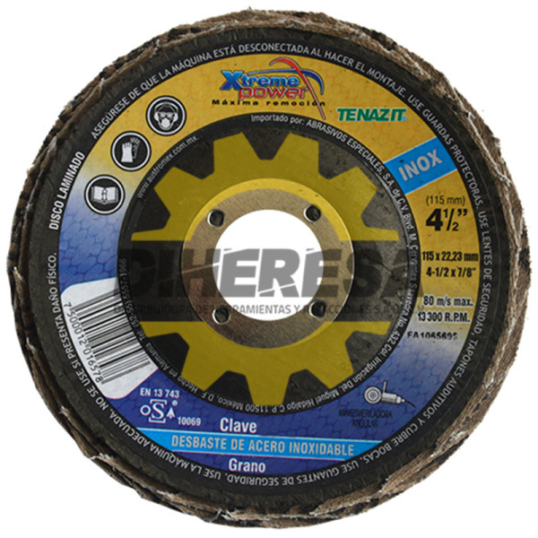 Austromex 2234 Disco laminado Xtreme Power para inoxidable grano 40