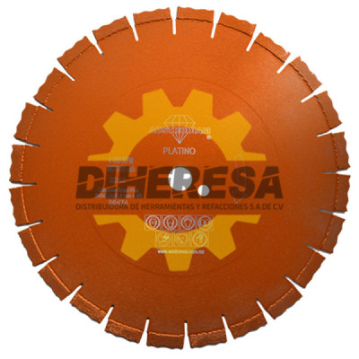 Austromex 2242 Disco de diamante naranja segmentado Corte de carreteras de concreto