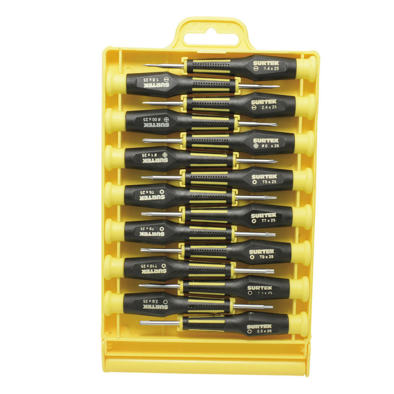 DJY03 SURTEK Juego de 15 destornilladores de precisión combinado Surtek | DIHERESA DJY03 SURTEK Juego de 15 destornilladores de precisión combinado Surtek | DIHERESA