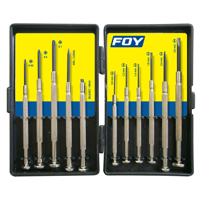 141617 FOY Juego de 11 destornilladores de precisión combinado Foy | DIHERESA 141617 FOY Juego de 11 destornilladores de precisión combinado Foy | DIHERESA