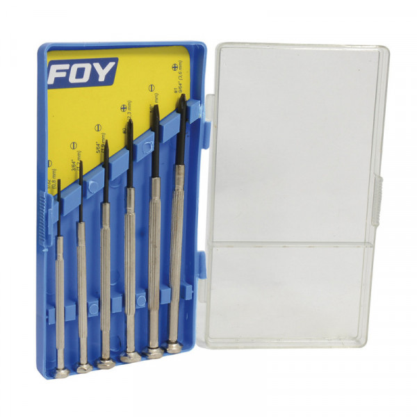 141616 FOY Juego de 6 destornilladores de precisión combinado Foy | DIHERESA