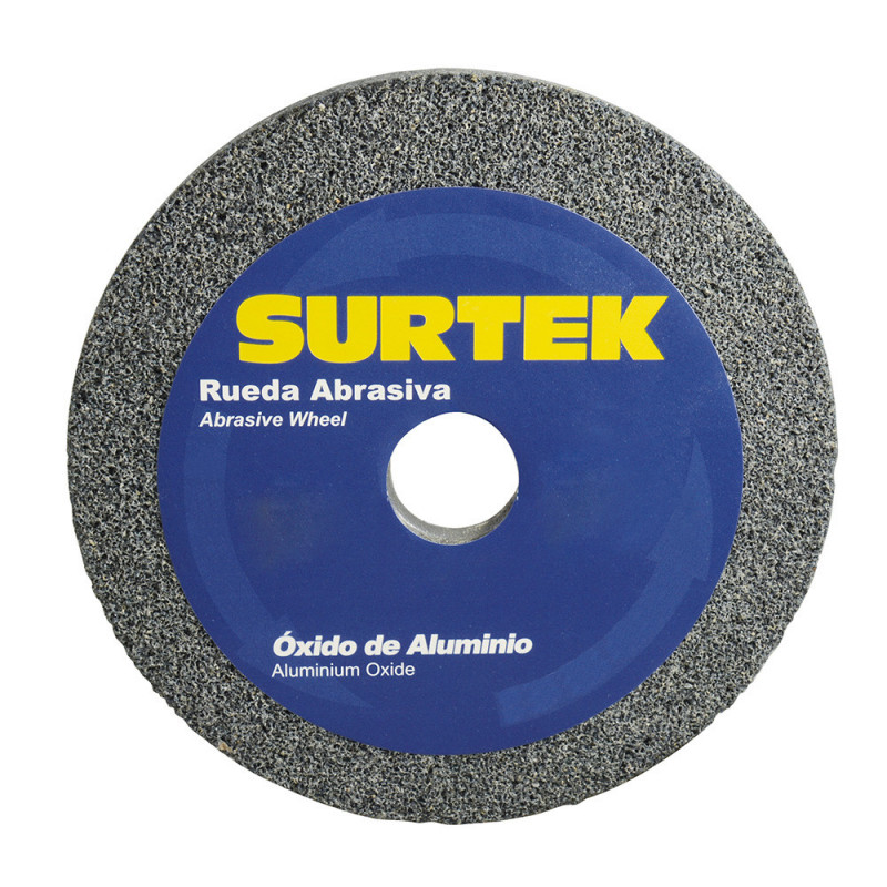 128005 SURTEK Rueda abrasiva de ó x ido de aluminio 6 x 3/4" grano 60 Surtek | DIHERESA 128005 SURTEK Rueda abrasiva de ó x ido de aluminio 6 x 3/4" grano 60 Surtek | DIHERESA