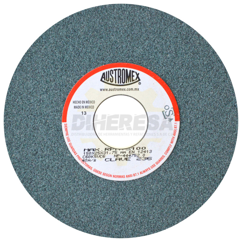 Austromex 236 Rueda verde vitrificada para esmerilado de carburo de tungsteno Austromex 236 Rueda verde vitrificada para esmerilado de carburo de tungsteno