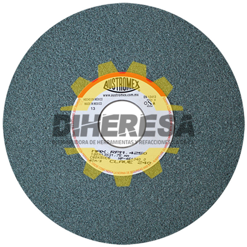 Austromex 240 Rueda verde vitrificada para esmerilado de carburo de tungsteno