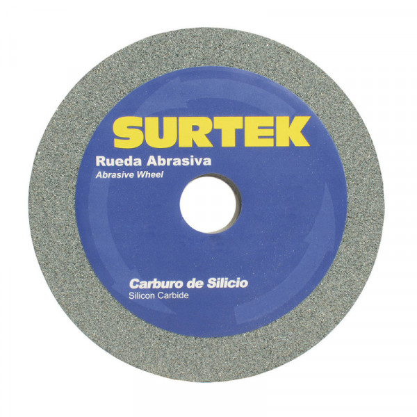 128032 SURTEK Rueda abrasiva de carburo de silicio 6 x 1" grano 60 Surtek | DIHERESA
