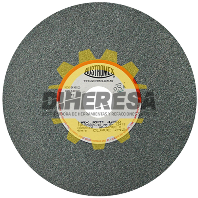 Austromex 242 Rueda abrasiva vitrificada para esmerilado de carburo de tungsteno Austromex 242 Rueda abrasiva vitrificada para esmerilado de carburo de tungsteno