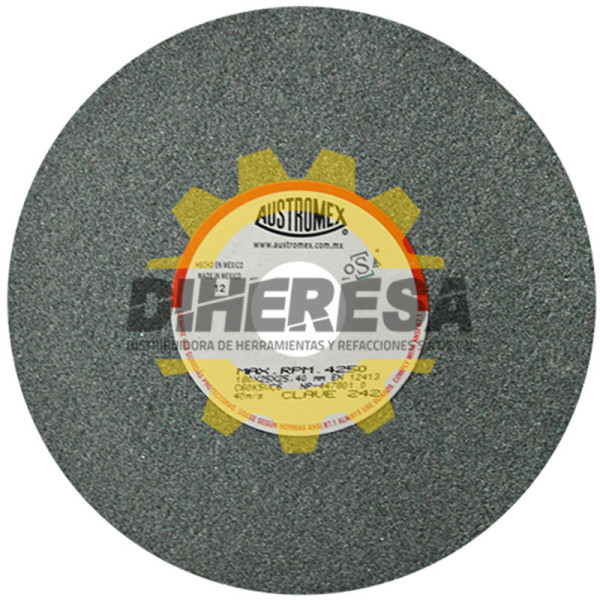 Austromex 242 Rueda abrasiva vitrificada para esmerilado de carburo de tungsteno