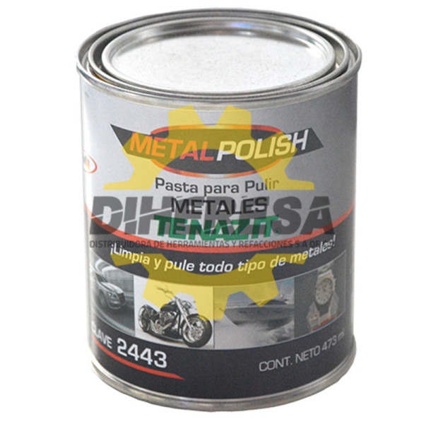 Austromex 2443 Pasta para pulido de metal en lata de 473 ml