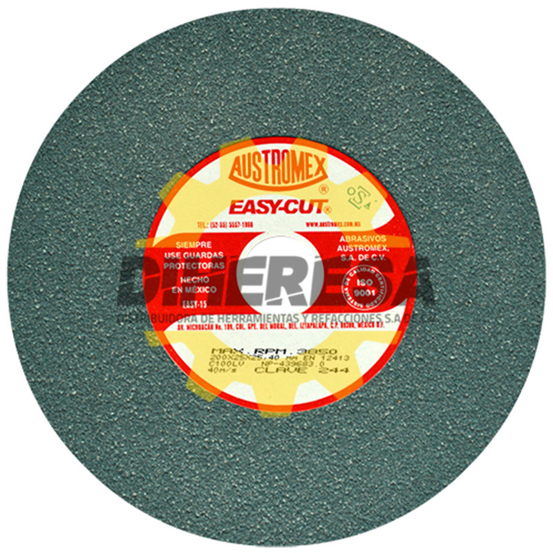 Austromex 244 Rueda vitrificada para esmerilado de carburo de tungsteno Easy-cut Austromex 244 Rueda vitrificada para esmerilado de carburo de tungsteno Easy-cut