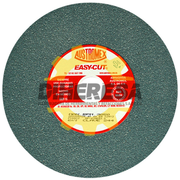 Austromex 244 Rueda vitrificada para esmerilado de carburo de tungsteno Easy-cut