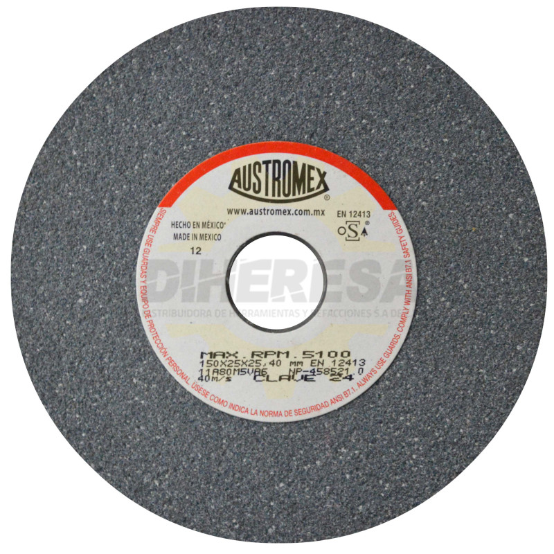 Austromex 24 Rueda abrasiva vitrificada para esmerilado de metal Austromex 24 Rueda abrasiva vitrificada para esmerilado de metal