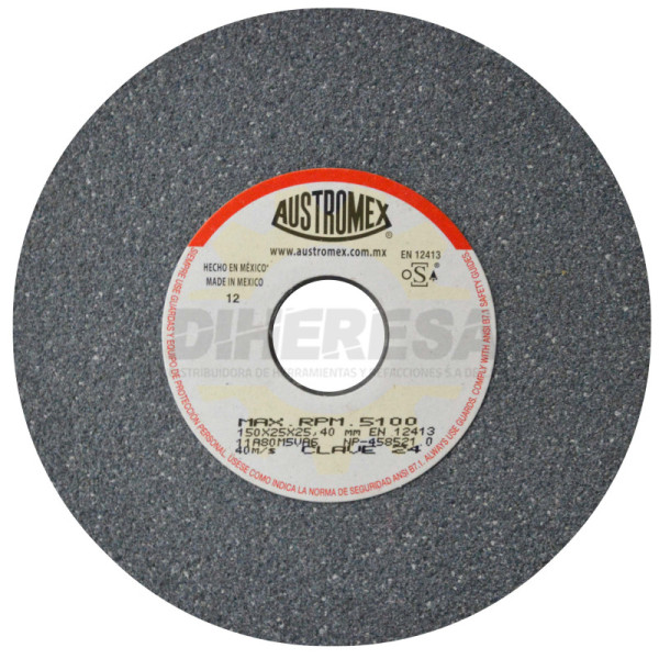 Austromex 24 Rueda abrasiva vitrificada para esmerilado de metal