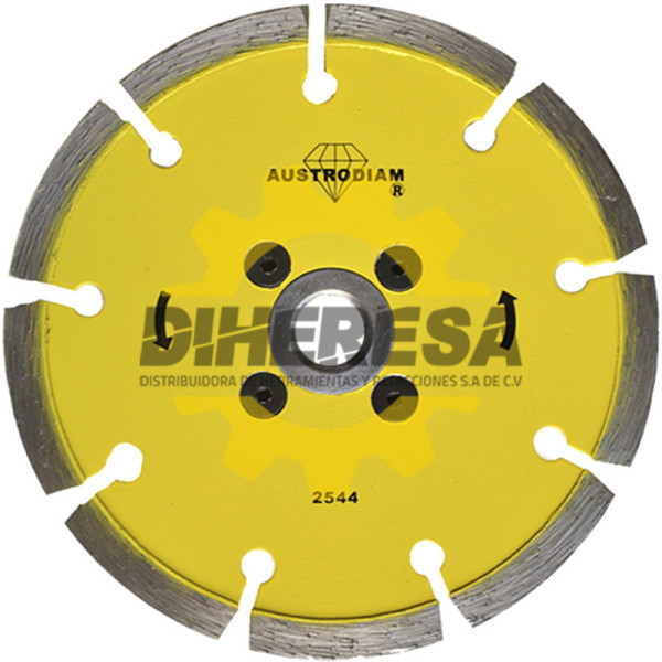 Austromex 2544 Disco de diamante amarillo turbo con segmento protector Cantera