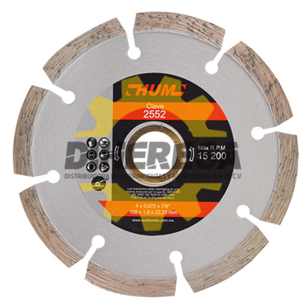 Austromex 2552 Disco de diamante segmentado HUM