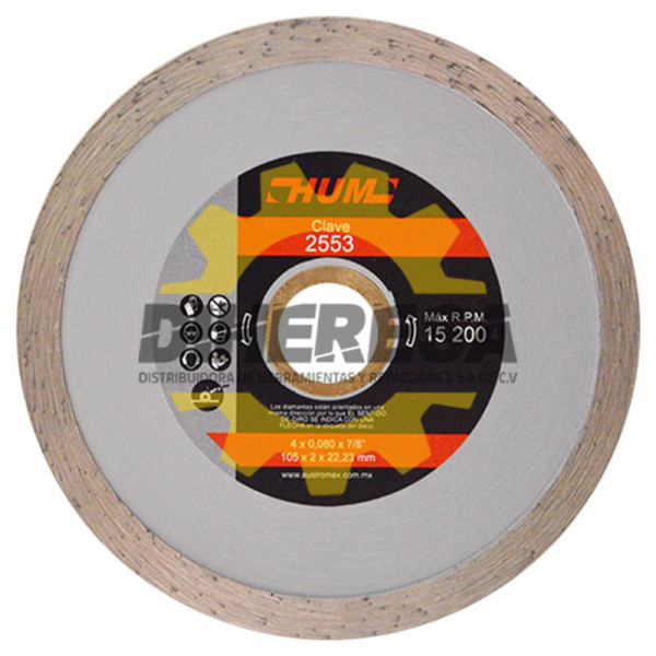 Austromex 2553 Disco de diamante rin continuo HUM
