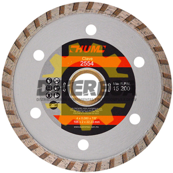 Austromex 2554 Disco de diamante turbo HUM