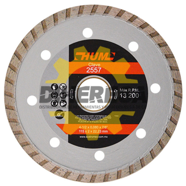 Austromex 2557 Disco de diamante turbo HUM