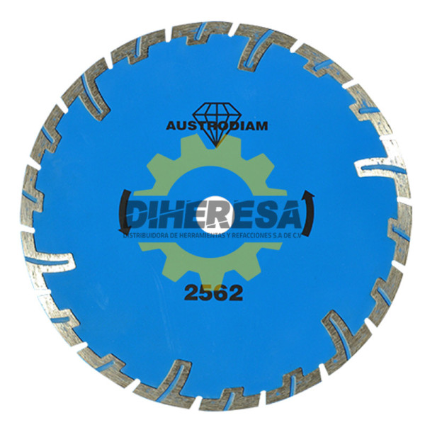 Austromex 2562 DISCO DE DIAMANTE AZUL PARA USO GENERAL PERFORADO PARA USA CON ADAPTADOR