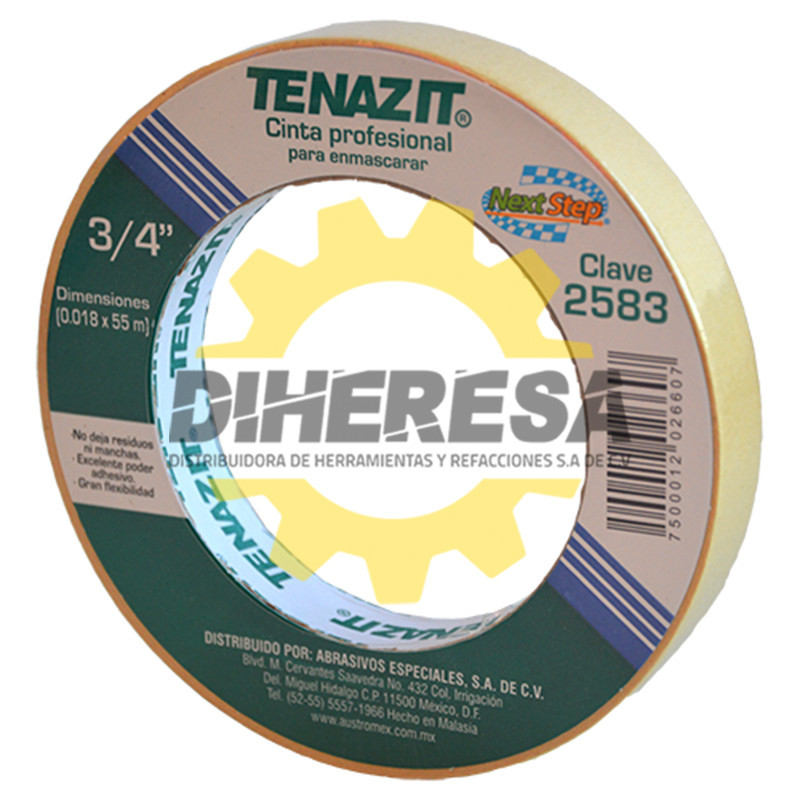Austromex 2583 Masking tape amarillo de 18 mm de espesor. Austromex 2583 Masking tape amarillo de 18 mm de espesor.