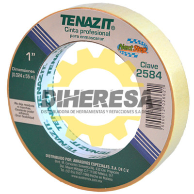 Austromex 2584 Masking tape amarillo de 24 mm de espesor.