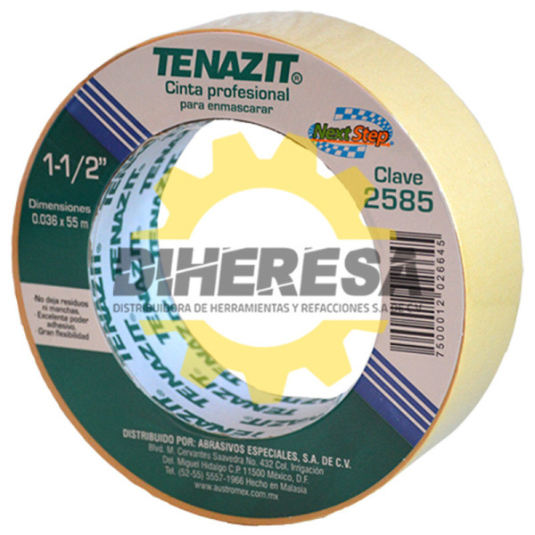 Austromex 2585 Masking tape amarillo de 36 mm de espesor.