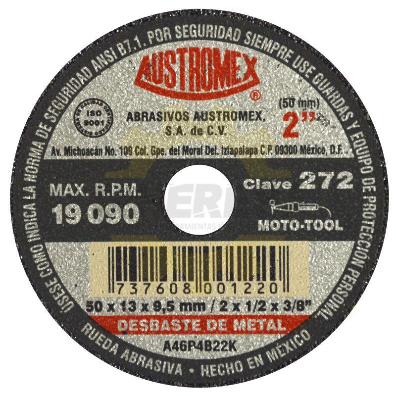 Austromex 272 Rueda resinosa para desbaste de metal