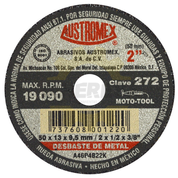 Austromex 272 Rueda resinosa para desbaste de metal