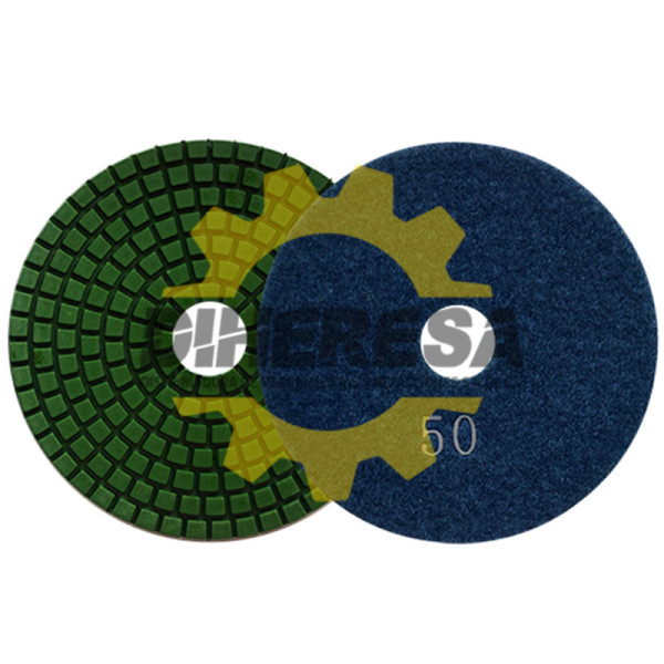 Austromex 2760 Pad de diamante para pulido con velcro color azul marino. Grano 50