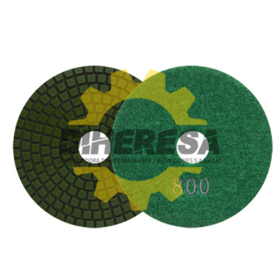 Austromex 2764 Pad de diamante para pulido con velcro color verde. Grano 800