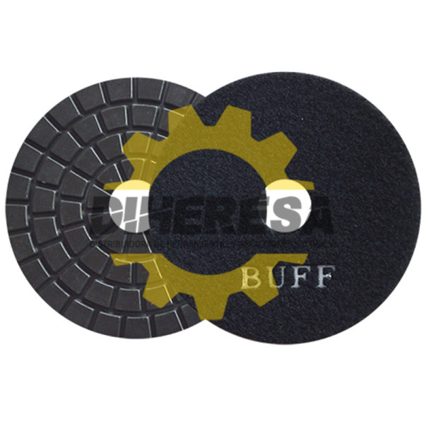 Austromex 2767 Pad de diamante para pulido con velcro color negro. BUFF