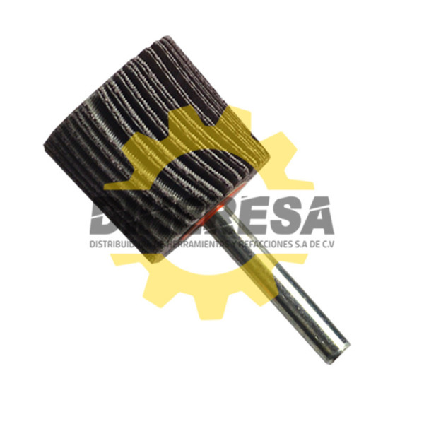 Austromex 2794 Rueda flap de ALO piramidal con vástago grano 600