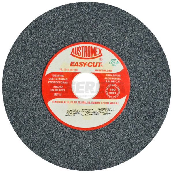 Austromex 27 Rueda abrasiva vitrificada para esmerilado de acero Easy-cut