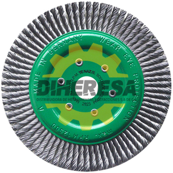 Austromex 2823 Cepillo circular trenzado cara delgada