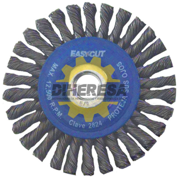 Austromex 2824 Cepillo circular de Alambre trenzado Easy-cut Cara delgada