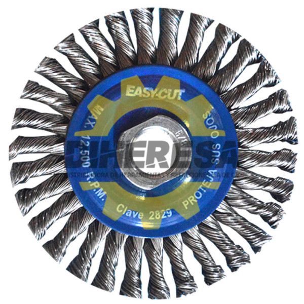 Austromex 2829 Cepillo circular de Alambre inoxidable trenzado Easy-cut