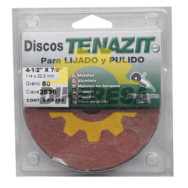 Austromex 2836 Fibrodisco de Óxido de aluminio grano 80