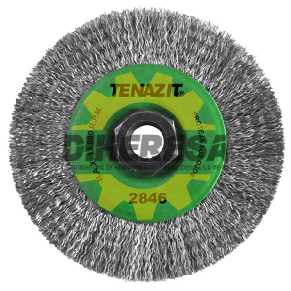 Austromex 2846 Cepillo circular de Alambre inoxidable ondulado Easy-cut